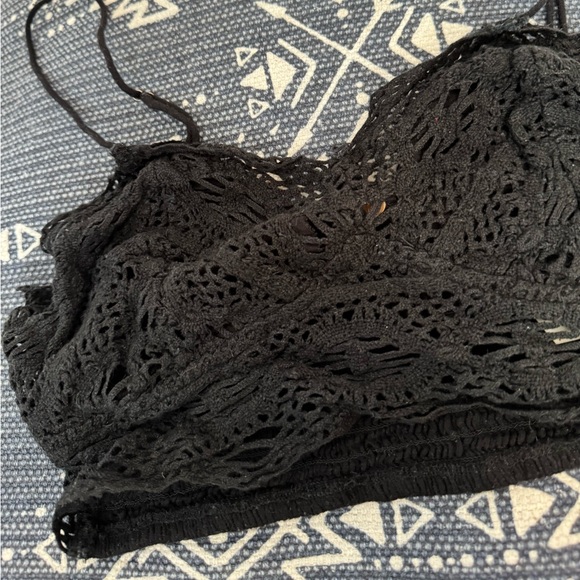 FREE PEOPLE Mariana Black Crochet Bralette size small - Picture 7 of 12